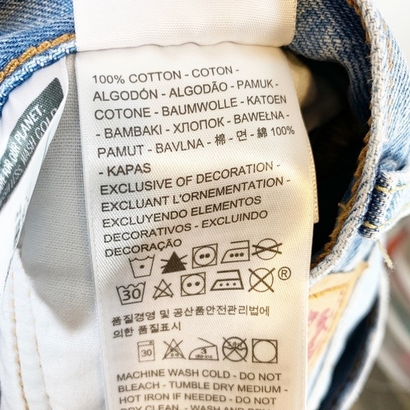 Levi's 501 High waist Denim Jean Shorts Size 29 - Picture 6 of 6